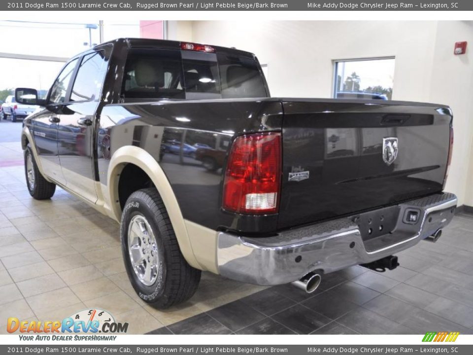 2011 Dodge Ram 1500 Laramie Crew Cab Rugged Brown Pearl / Light Pebble Beige/Bark Brown Photo #7