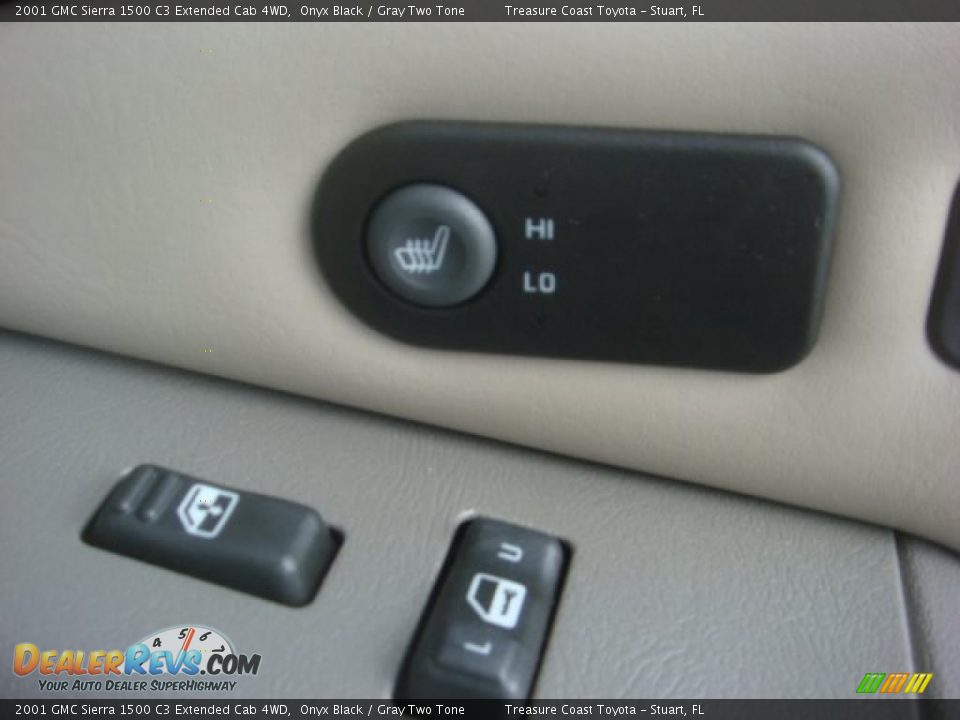 2001 GMC Sierra 1500 C3 Extended Cab 4WD Onyx Black / Gray Two Tone Photo #18