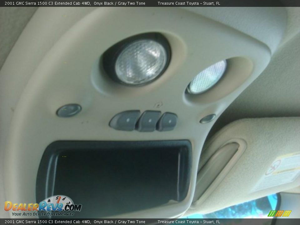 2001 GMC Sierra 1500 C3 Extended Cab 4WD Onyx Black / Gray Two Tone Photo #26