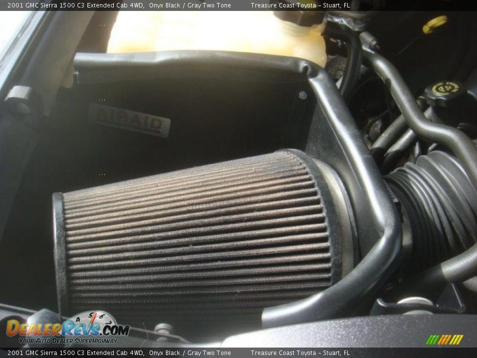 2001 GMC Sierra 1500 C3 Extended Cab 4WD Onyx Black / Gray Two Tone Photo #29