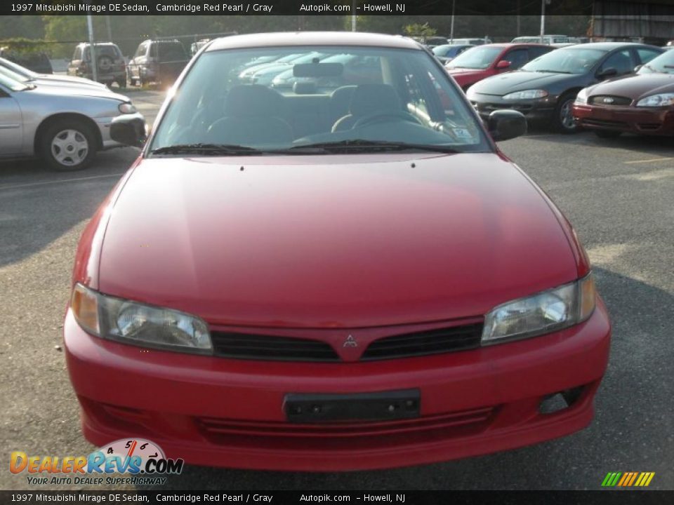 1997 Mitsubishi Mirage DE Sedan Cambridge Red Pearl / Gray Photo #1