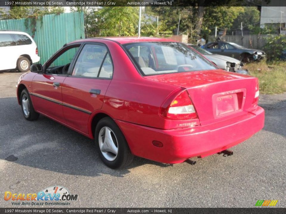 1997 Mitsubishi Mirage DE Sedan Cambridge Red Pearl / Gray Photo #5