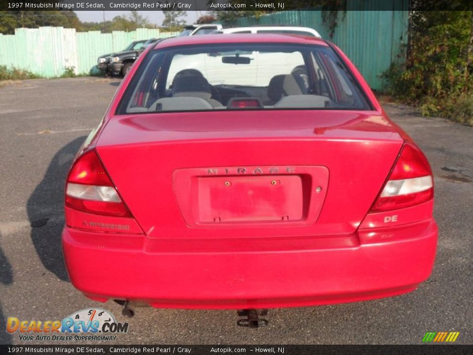 1997 Mitsubishi Mirage DE Sedan Cambridge Red Pearl / Gray Photo #6