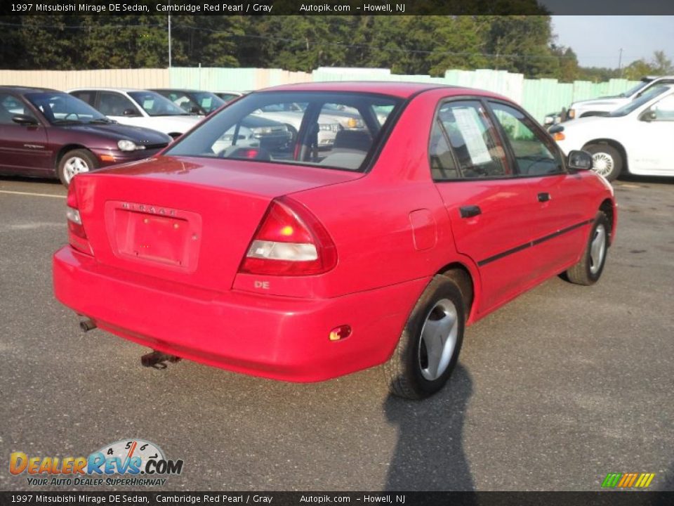 1997 Mitsubishi Mirage DE Sedan Cambridge Red Pearl / Gray Photo #7