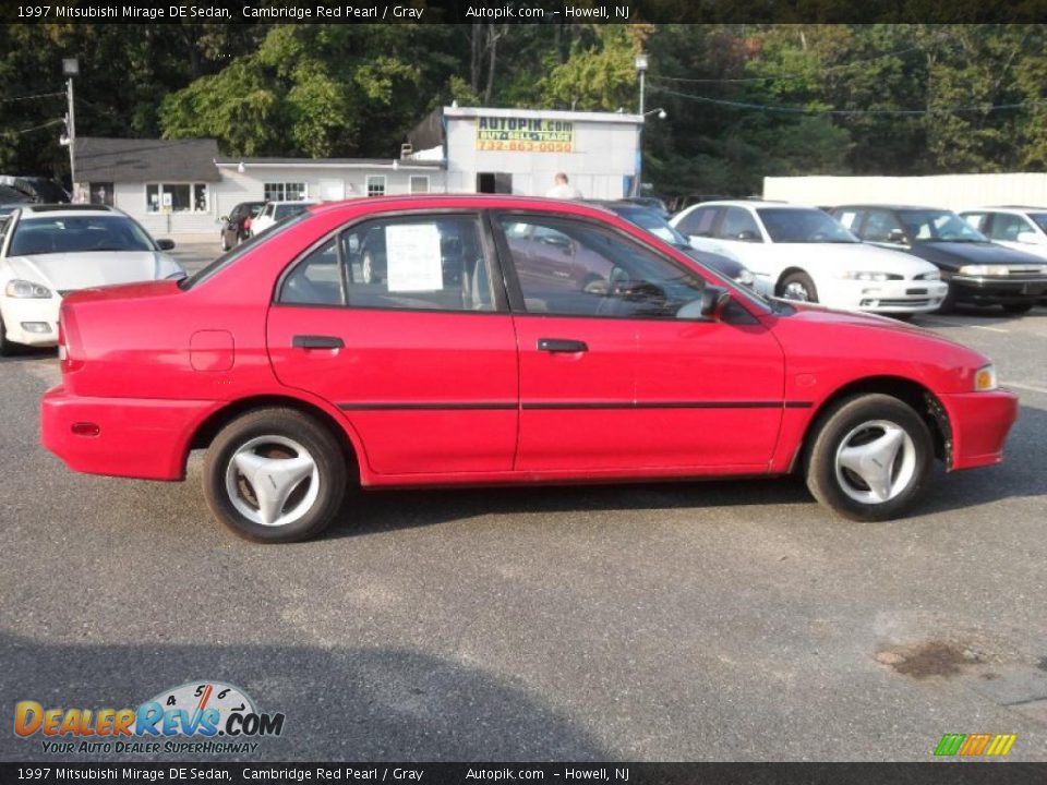 1997 Mitsubishi Mirage DE Sedan Cambridge Red Pearl / Gray Photo #8