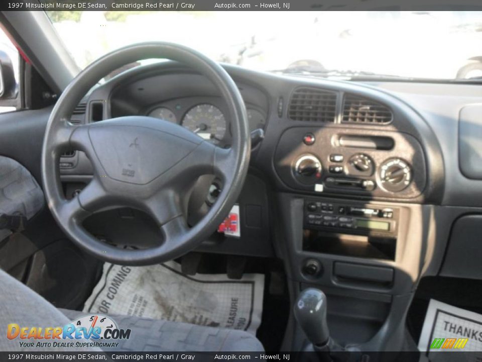 1997 Mitsubishi Mirage DE Sedan Cambridge Red Pearl / Gray Photo #12