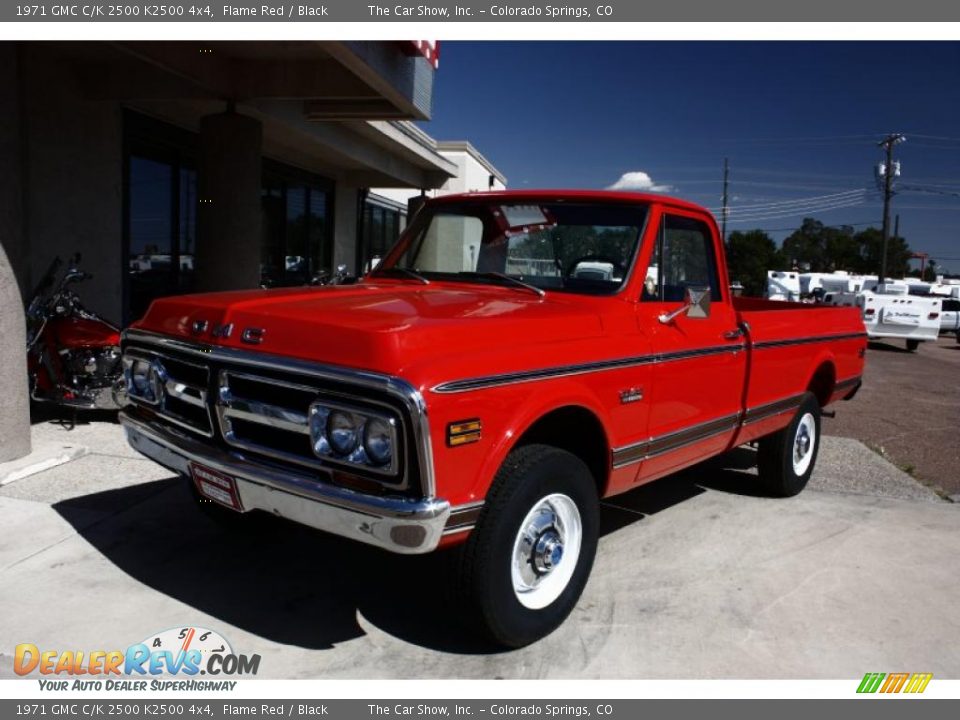 1971 GMC C/K 2500 K2500 4x4 Flame Red / Black Photo #2