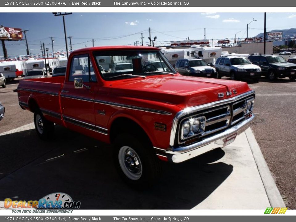 1971 GMC C/K 2500 K2500 4x4 Flame Red / Black Photo #3