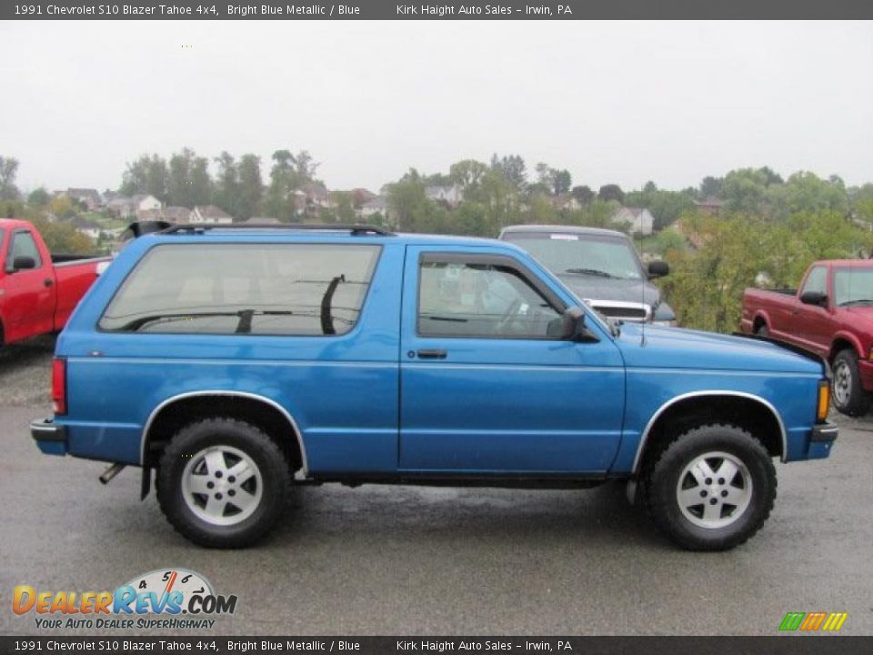 1991 Chevrolet S10 Blazer Tahoe 4x4 Bright Blue Metallic / Blue Photo #2