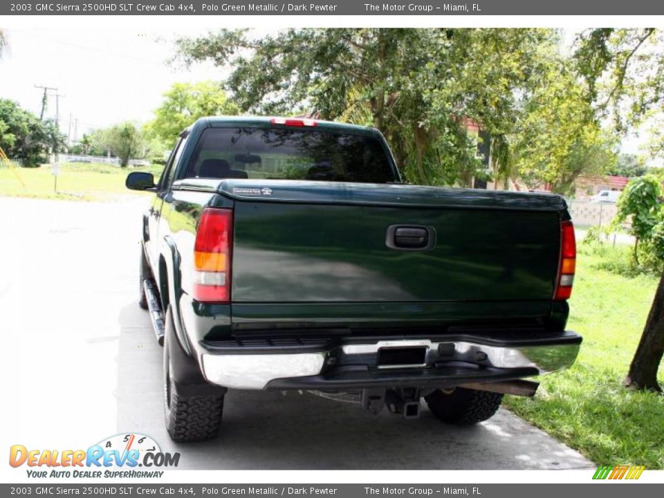 2003 GMC Sierra 2500HD SLT Crew Cab 4x4 Polo Green Metallic / Dark Pewter Photo #6