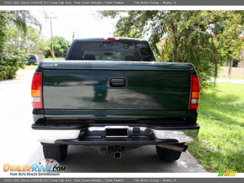 2003 GMC Sierra 2500HD SLT Crew Cab 4x4 Polo Green Metallic / Dark Pewter Photo #7