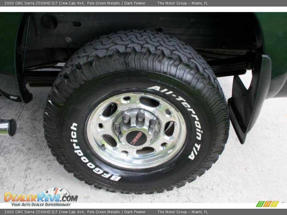 2003 GMC Sierra 2500HD SLT Crew Cab 4x4 Polo Green Metallic / Dark Pewter Photo #25