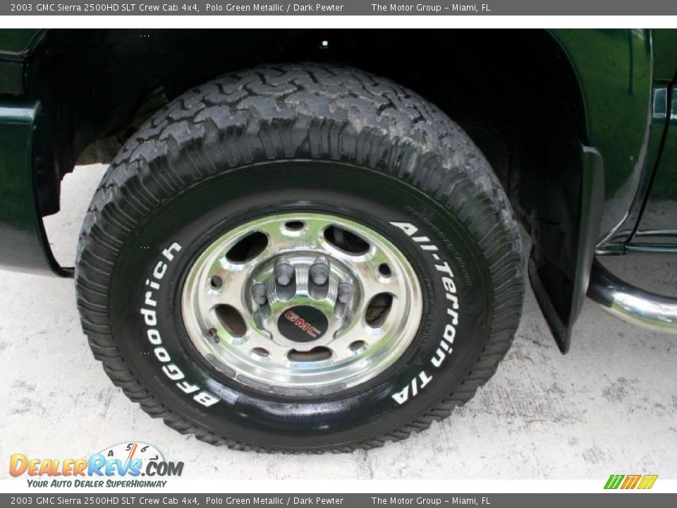 2003 GMC Sierra 2500HD SLT Crew Cab 4x4 Polo Green Metallic / Dark Pewter Photo #26