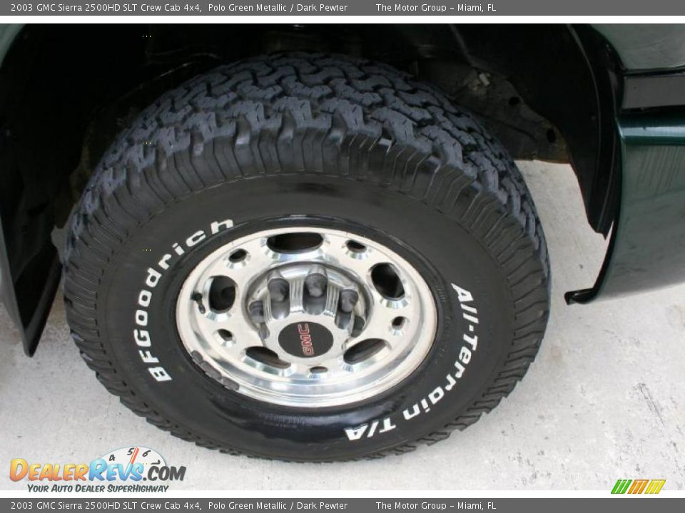 2003 GMC Sierra 2500HD SLT Crew Cab 4x4 Polo Green Metallic / Dark Pewter Photo #27