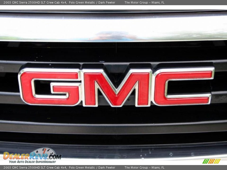 2003 GMC Sierra 2500HD SLT Crew Cab 4x4 Polo Green Metallic / Dark Pewter Photo #30