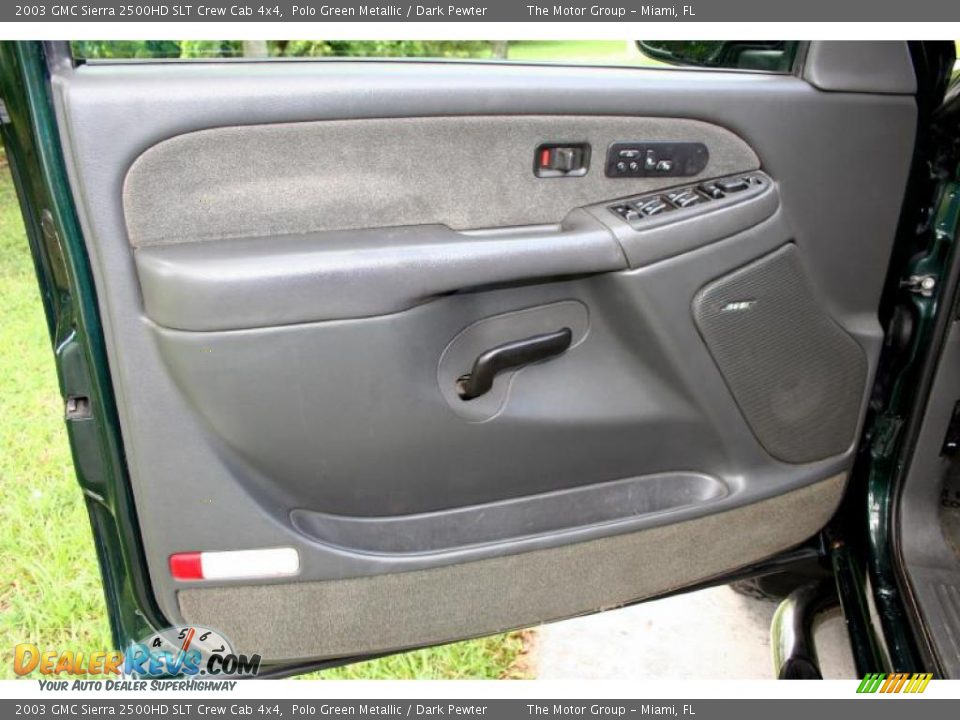 2003 GMC Sierra 2500HD SLT Crew Cab 4x4 Polo Green Metallic / Dark Pewter Photo #31