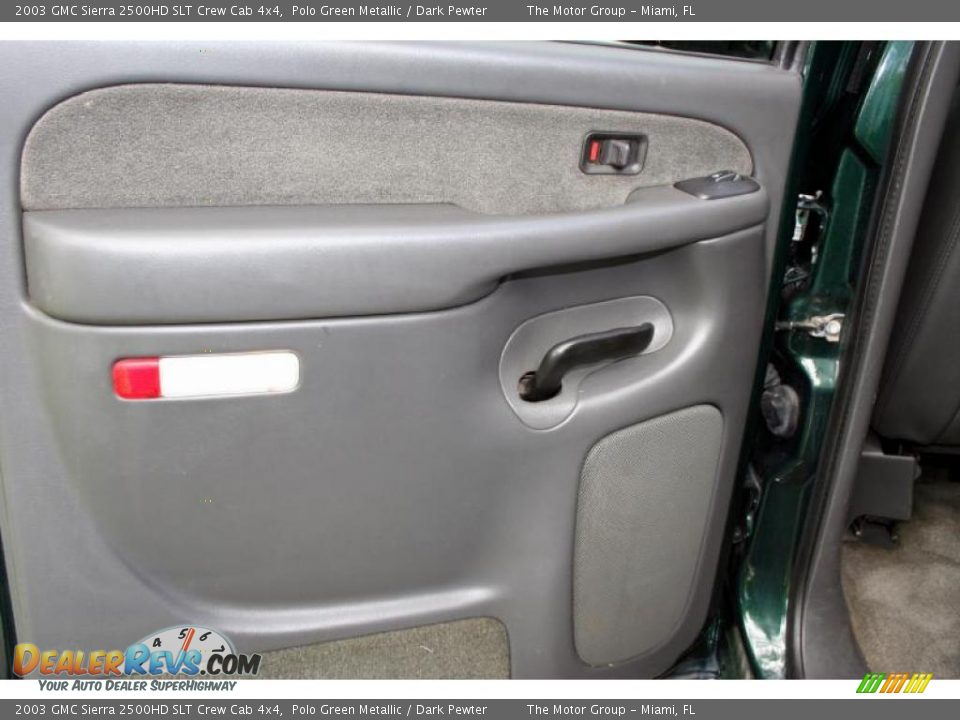 2003 GMC Sierra 2500HD SLT Crew Cab 4x4 Polo Green Metallic / Dark Pewter Photo #33