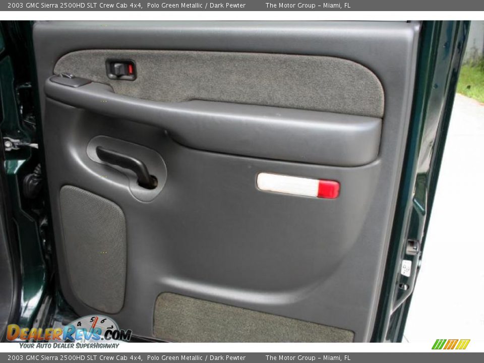 2003 GMC Sierra 2500HD SLT Crew Cab 4x4 Polo Green Metallic / Dark Pewter Photo #34