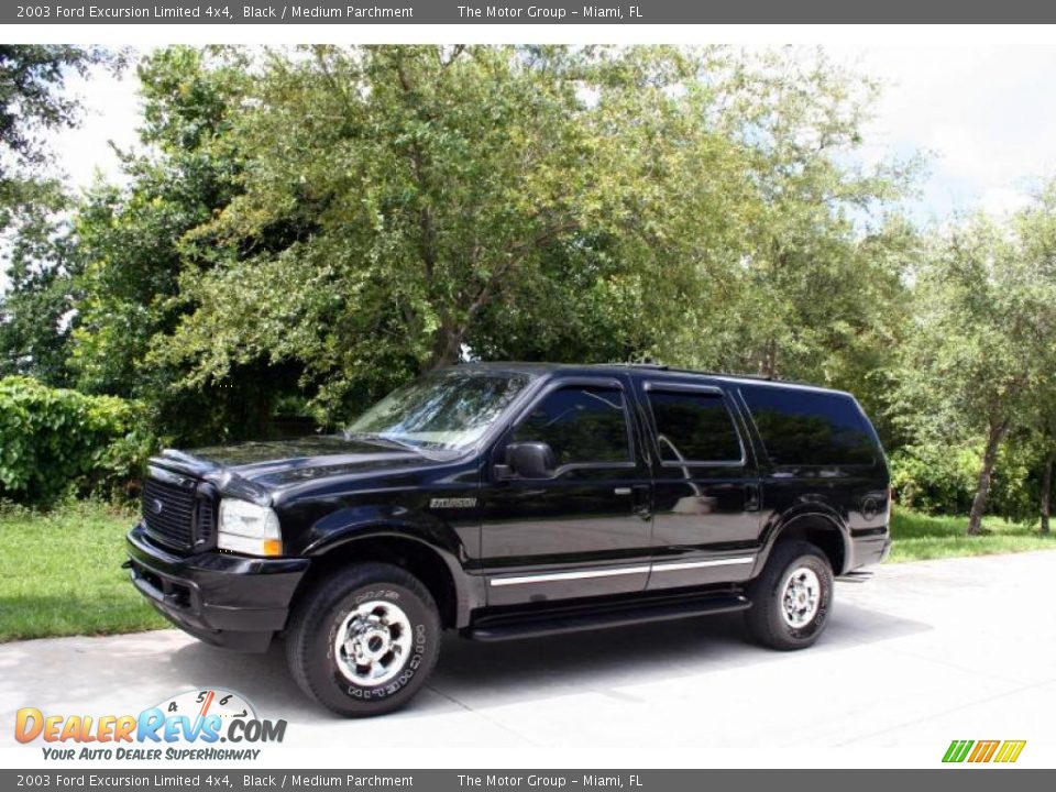 2003 Ford Excursion Limited 4x4 Black / Medium Parchment Photo #2