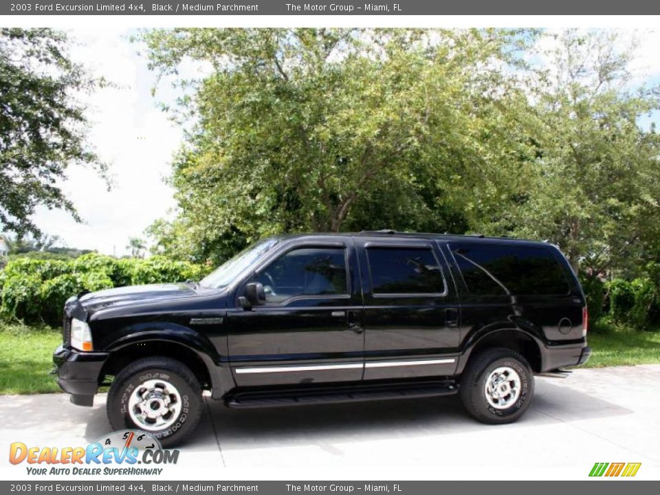 2003 Ford Excursion Limited 4x4 Black / Medium Parchment Photo #3