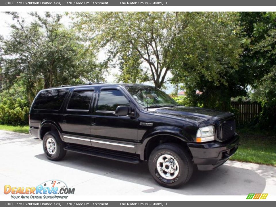 2003 Ford Excursion Limited 4x4 Black / Medium Parchment Photo #14