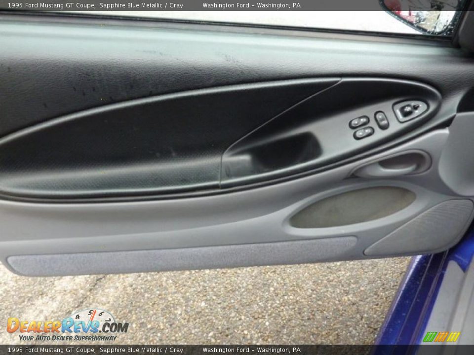 1995 Ford Mustang GT Coupe Sapphire Blue Metallic / Gray Photo #12