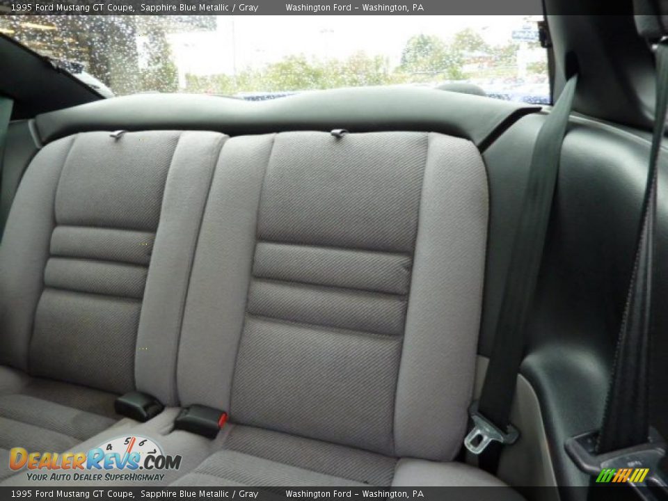 1995 Ford Mustang GT Coupe Sapphire Blue Metallic / Gray Photo #14