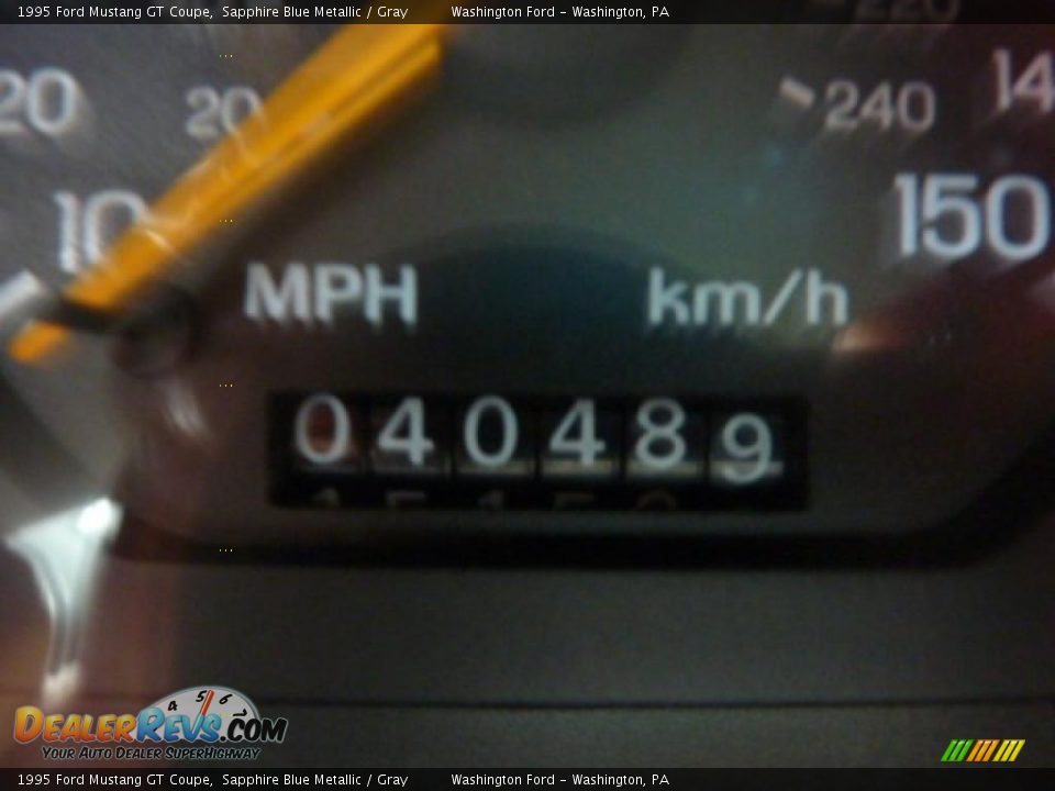 1995 Ford Mustang GT Coupe Sapphire Blue Metallic / Gray Photo #20