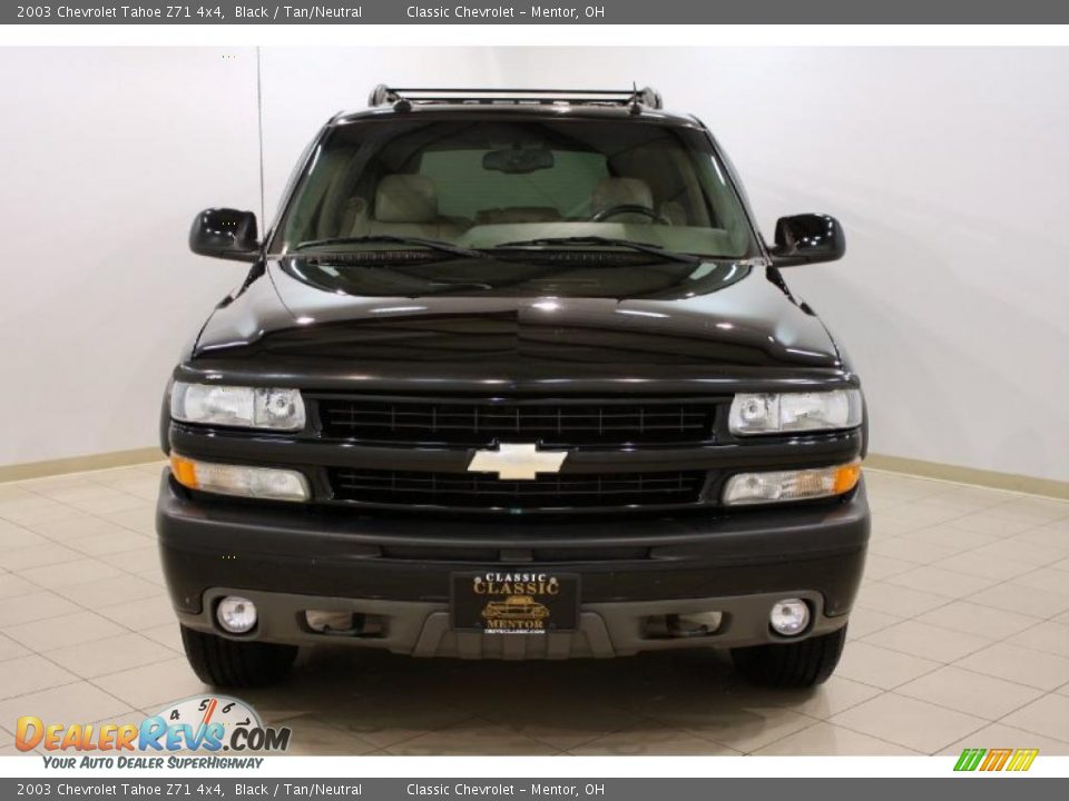 2003 Chevrolet Tahoe Z71 4x4 Black / Tan/Neutral Photo #2