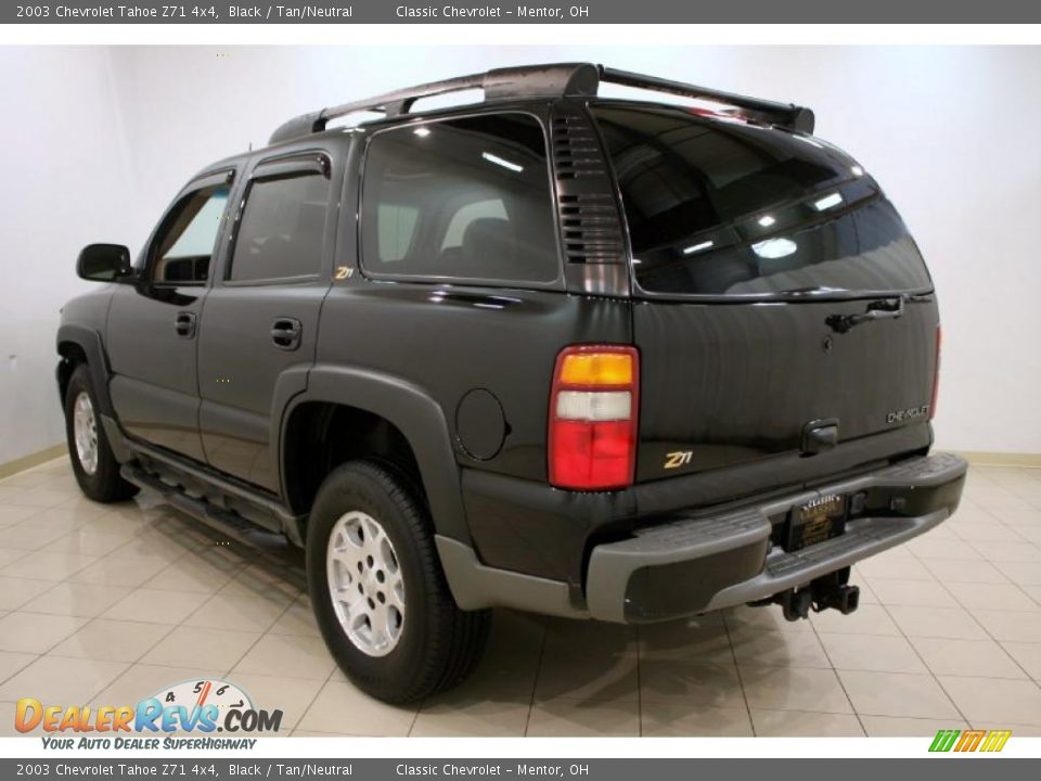 2003 Chevrolet Tahoe Z71 4x4 Black / Tan/Neutral Photo #5