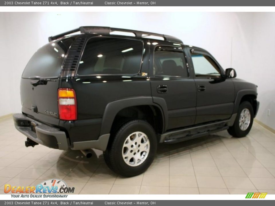 2003 Chevrolet Tahoe Z71 4x4 Black / Tan/Neutral Photo #6