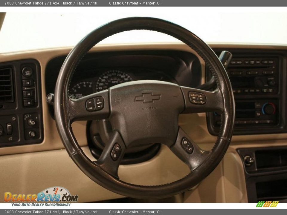 2003 Chevrolet Tahoe Z71 4x4 Black / Tan/Neutral Photo #13