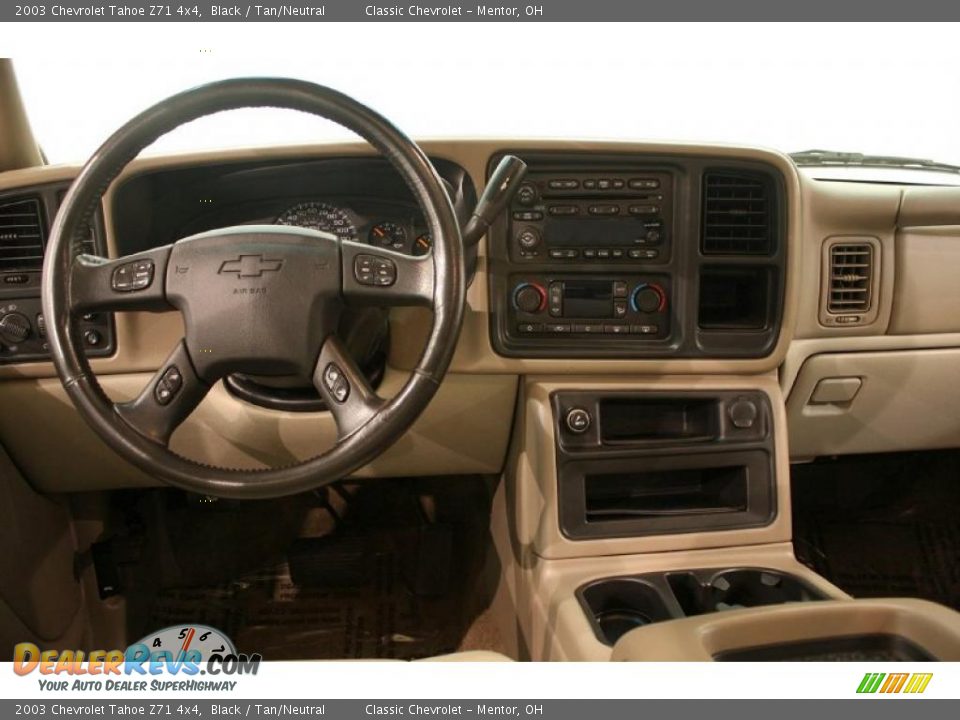 2003 Chevrolet Tahoe Z71 4x4 Black / Tan/Neutral Photo #22