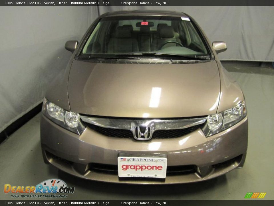 2009 Honda Civic EX-L Sedan Urban Titanium Metallic / Beige Photo #2