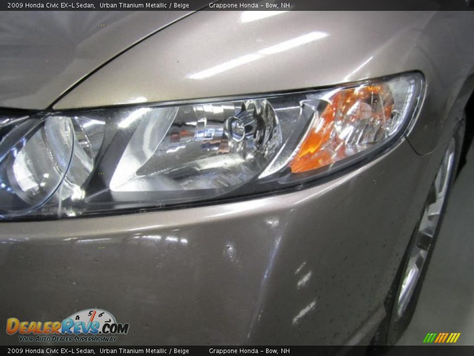 2009 Honda Civic EX-L Sedan Urban Titanium Metallic / Beige Photo #4