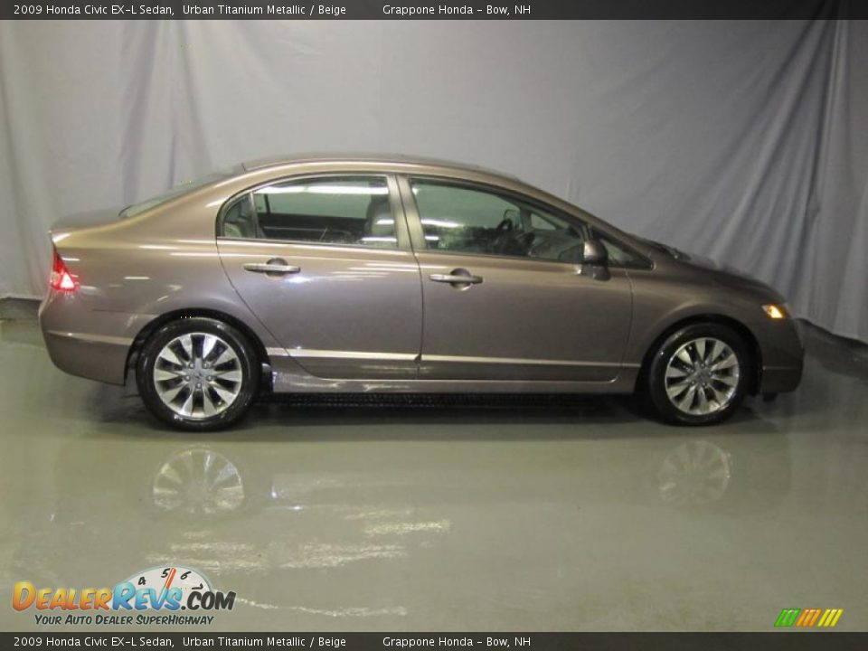2009 Honda Civic EX-L Sedan Urban Titanium Metallic / Beige Photo #8