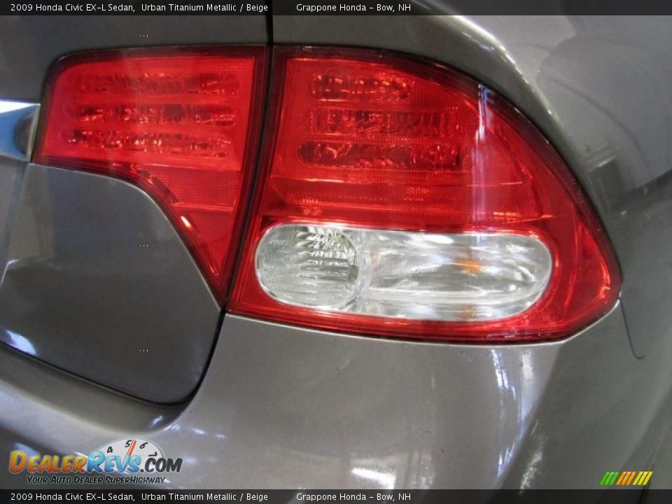2009 Honda Civic EX-L Sedan Urban Titanium Metallic / Beige Photo #9