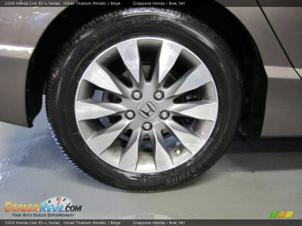 2009 Honda Civic EX-L Sedan Urban Titanium Metallic / Beige Photo #11