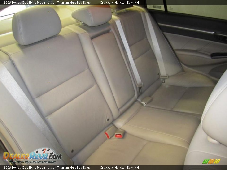 2009 Honda Civic EX-L Sedan Urban Titanium Metallic / Beige Photo #12