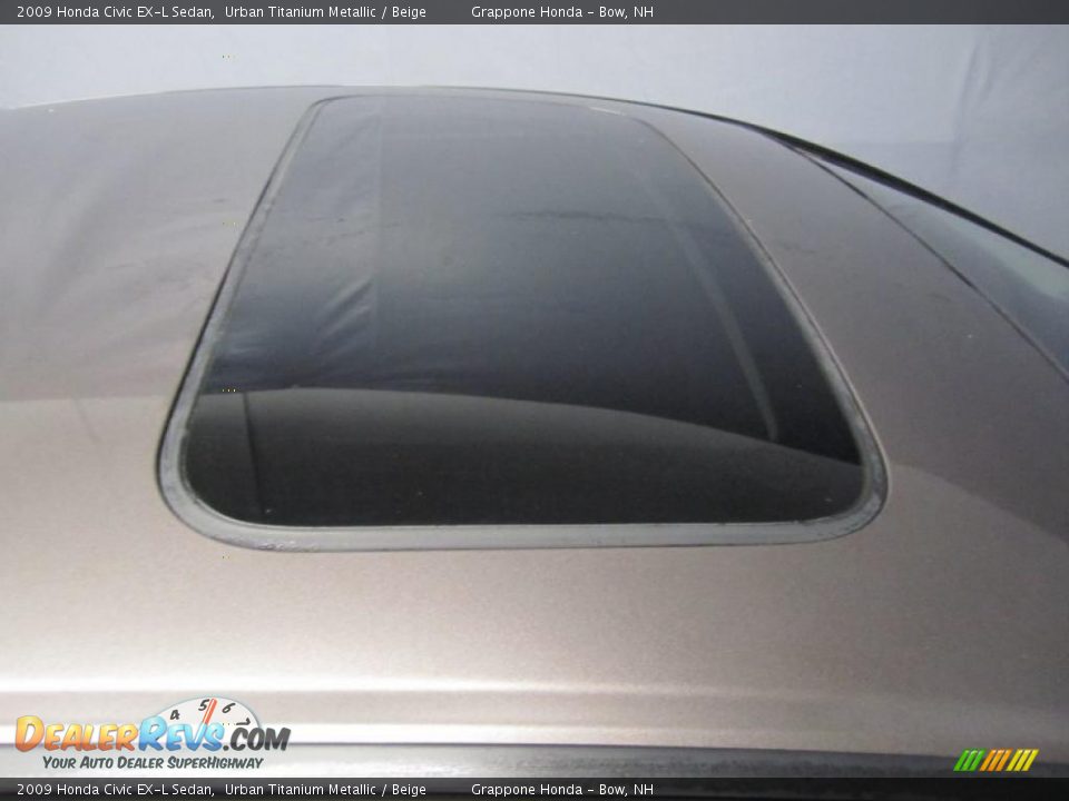 2009 Honda Civic EX-L Sedan Urban Titanium Metallic / Beige Photo #14