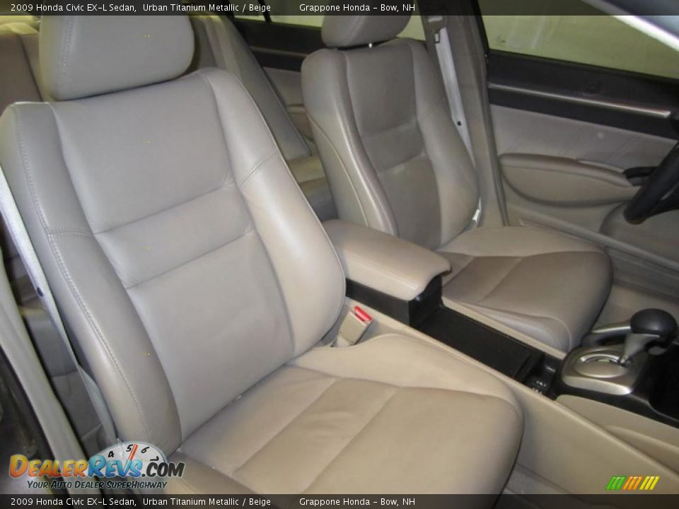 2009 Honda Civic EX-L Sedan Urban Titanium Metallic / Beige Photo #15