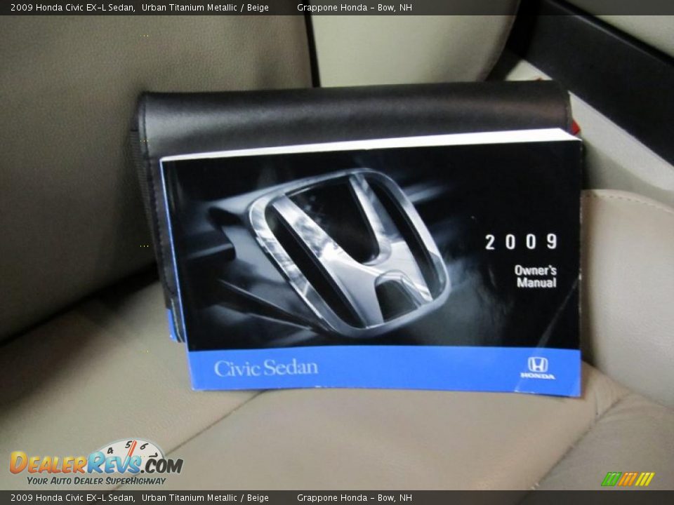 2009 Honda Civic EX-L Sedan Urban Titanium Metallic / Beige Photo #16