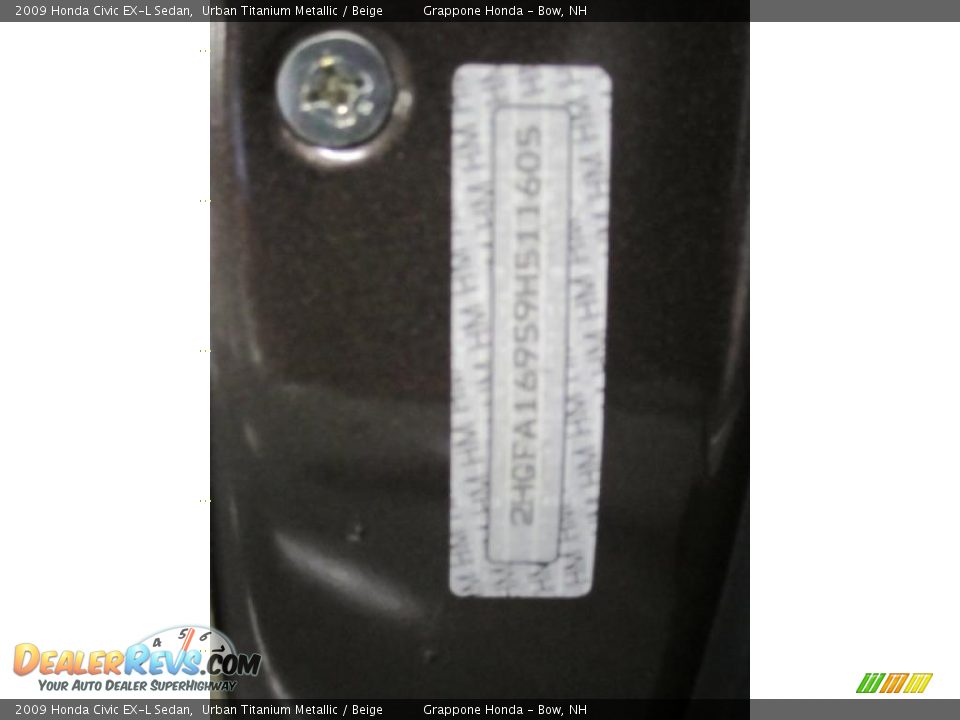 2009 Honda Civic EX-L Sedan Urban Titanium Metallic / Beige Photo #17