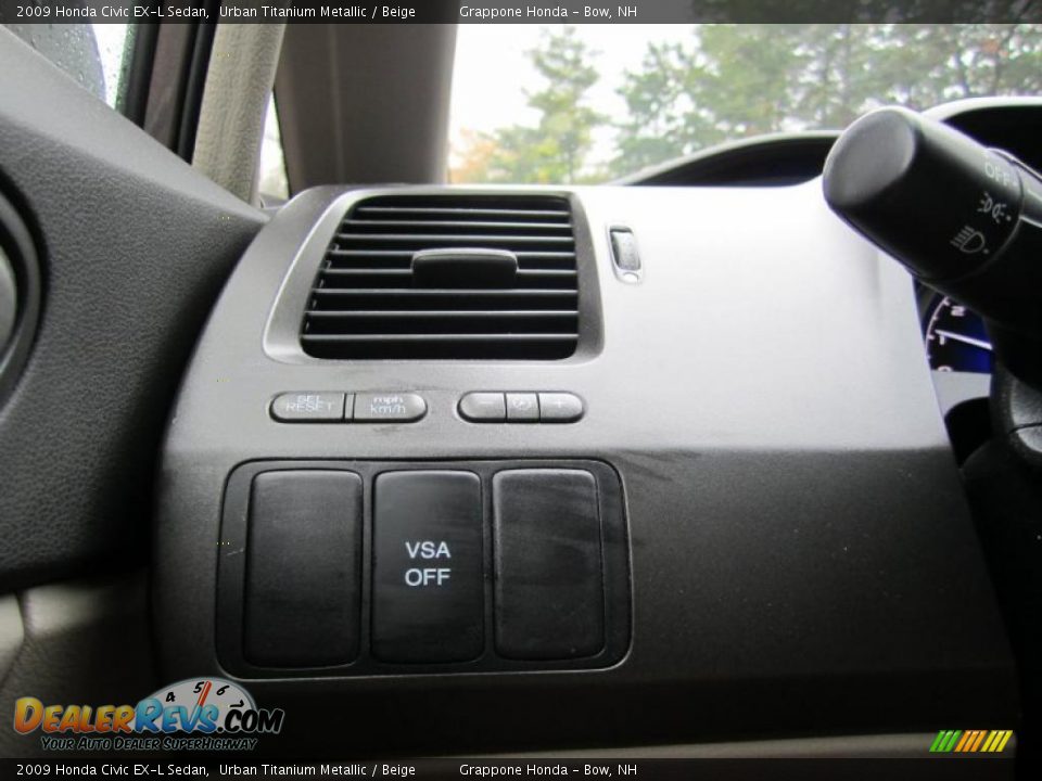 2009 Honda Civic EX-L Sedan Urban Titanium Metallic / Beige Photo #19
