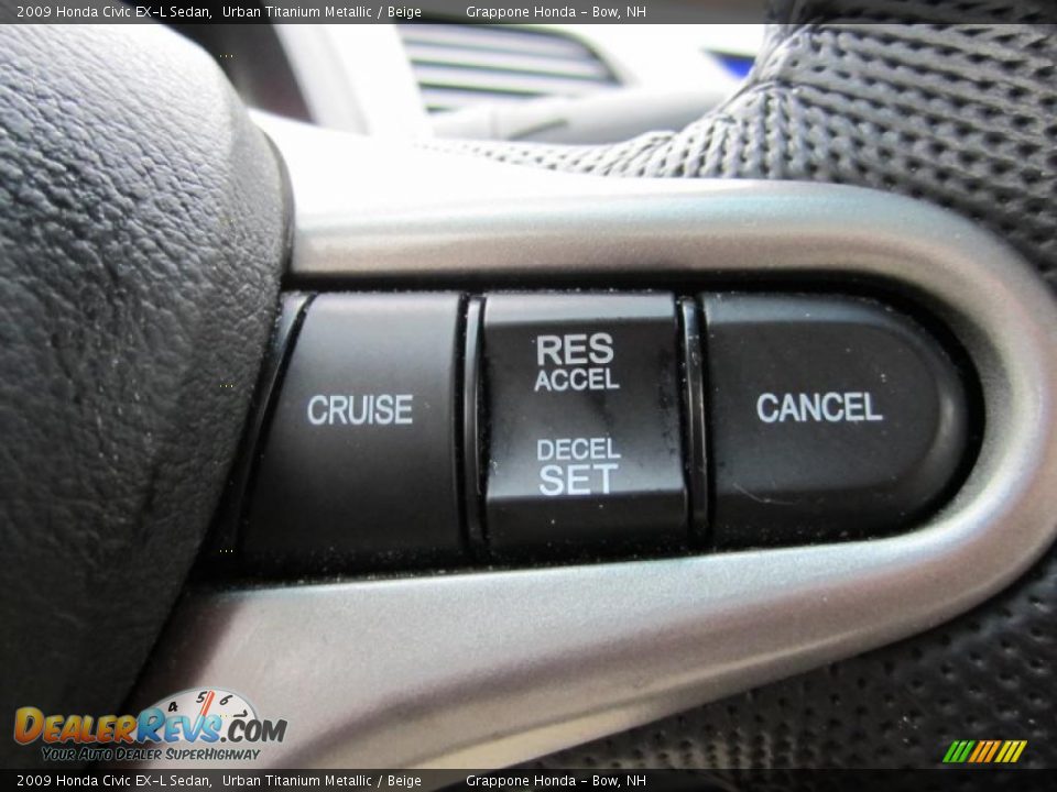 2009 Honda Civic EX-L Sedan Urban Titanium Metallic / Beige Photo #21