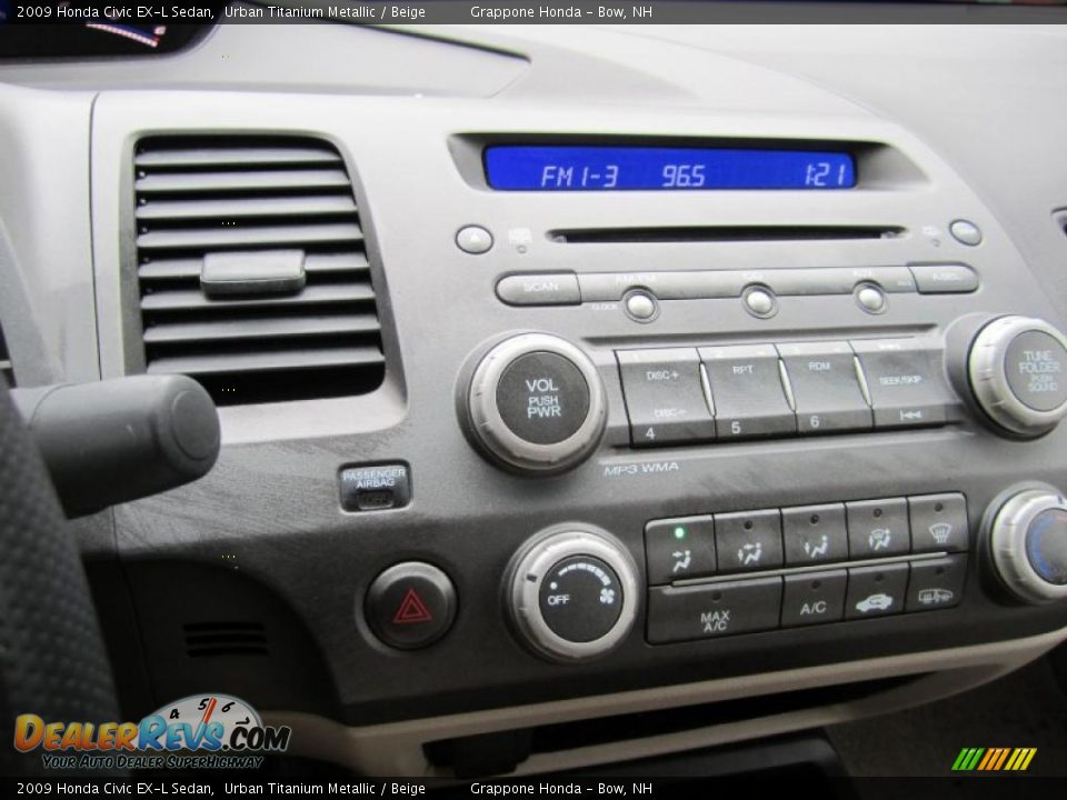 2009 Honda Civic EX-L Sedan Urban Titanium Metallic / Beige Photo #22