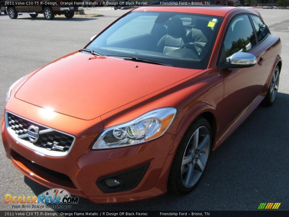 2011 Volvo C30 T5 R-Design Orange Flame Metallic / R Design Off Black Flextec Photo #2