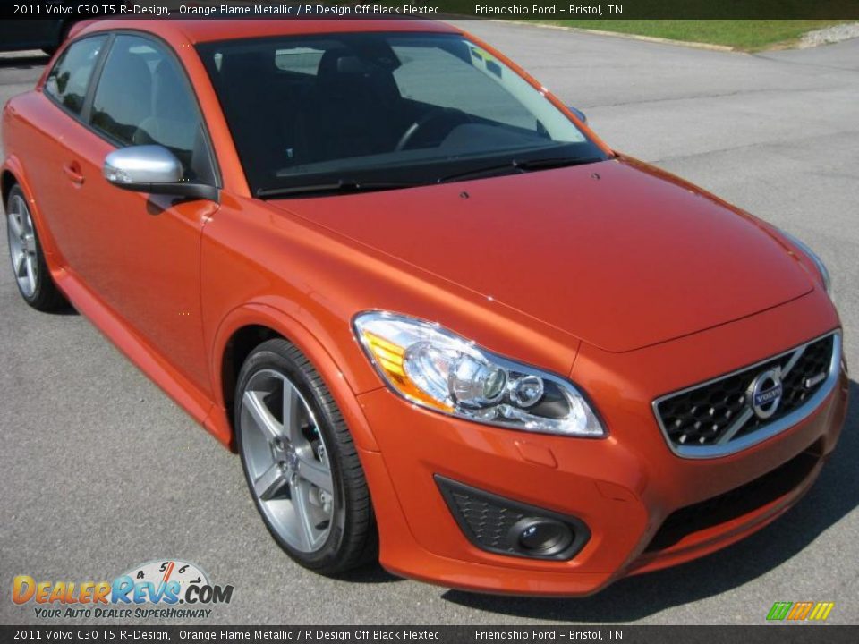 2011 Volvo C30 T5 R-Design Orange Flame Metallic / R Design Off Black Flextec Photo #4