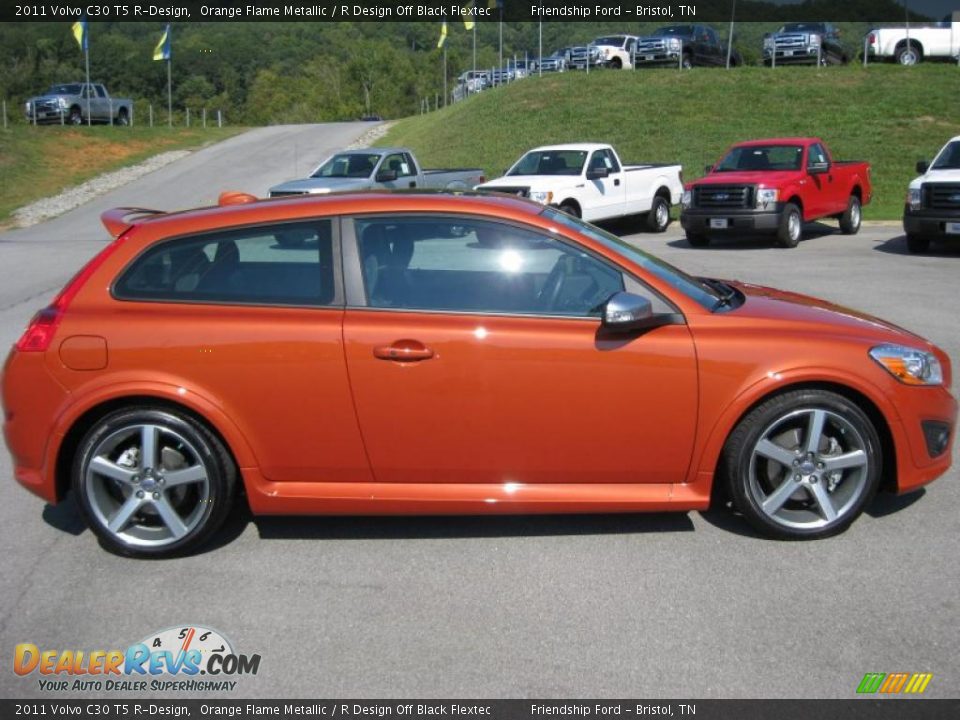 2011 Volvo C30 T5 R-Design Orange Flame Metallic / R Design Off Black Flextec Photo #5