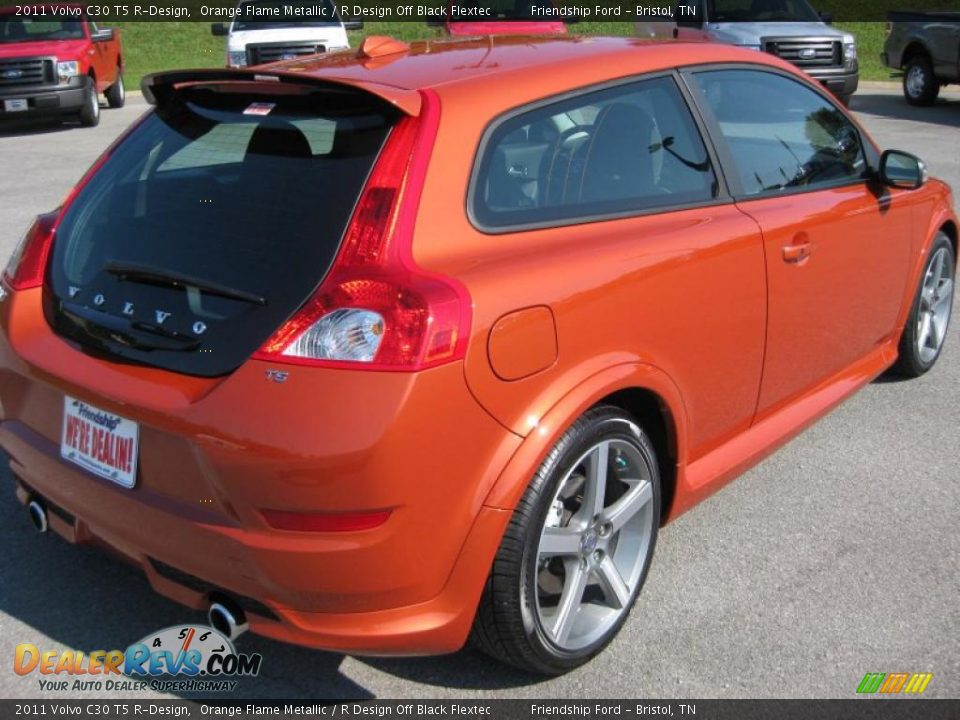 2011 Volvo C30 T5 R-Design Orange Flame Metallic / R Design Off Black Flextec Photo #6